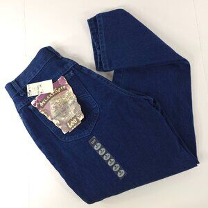 NWT VINTAGE LEE JEANS JUNIORS SIZE 9 MEDIUM RELAXED FIT TAPERED LEG HIGH RISE...